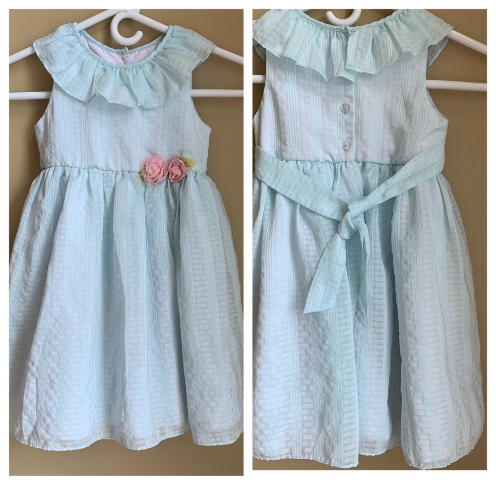 Laura Ashley Little Girls lace high low dress Sz 4